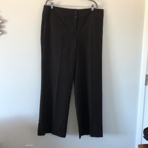 Brown, 3 button, wide leg pants